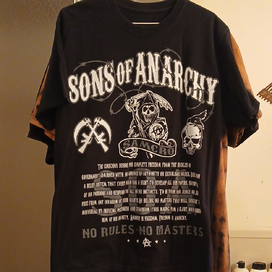 Sons Of Anarchy, No Rules No Masters Blk.Graphic T-Shirt. Sz.M.